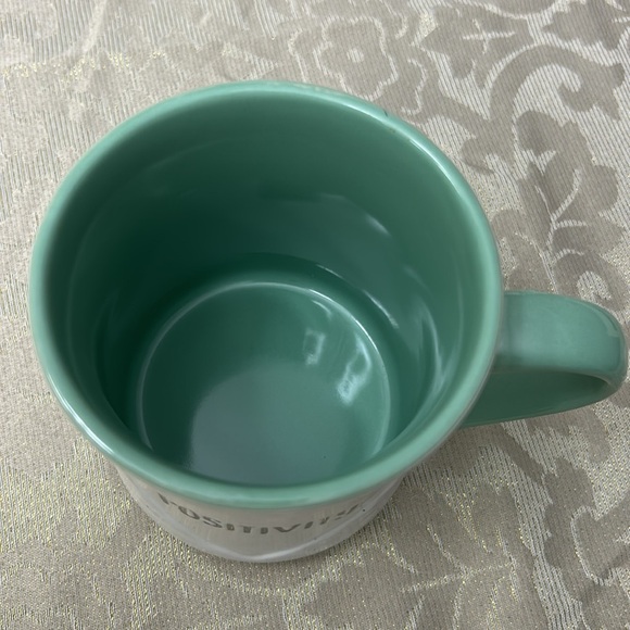 Heartland Hive Positivity Mug Coffee Cup. Green and White. - Picture 3 of 7